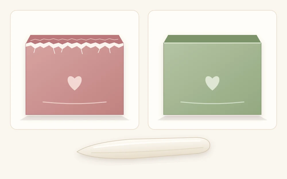 Two folded cards side by side, one with a rough cracked fold and one smooth and crisp, a bone folder below